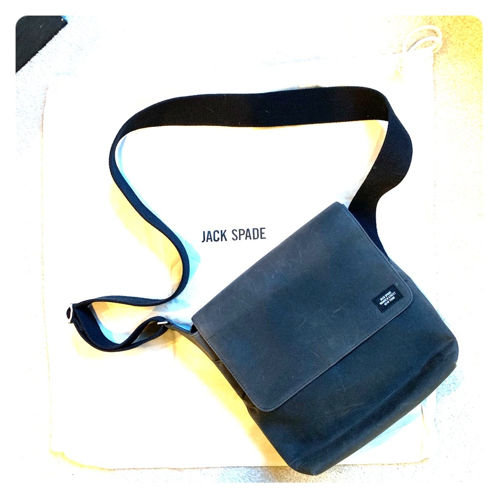Jack Spade canvas messenger bag with dust bag